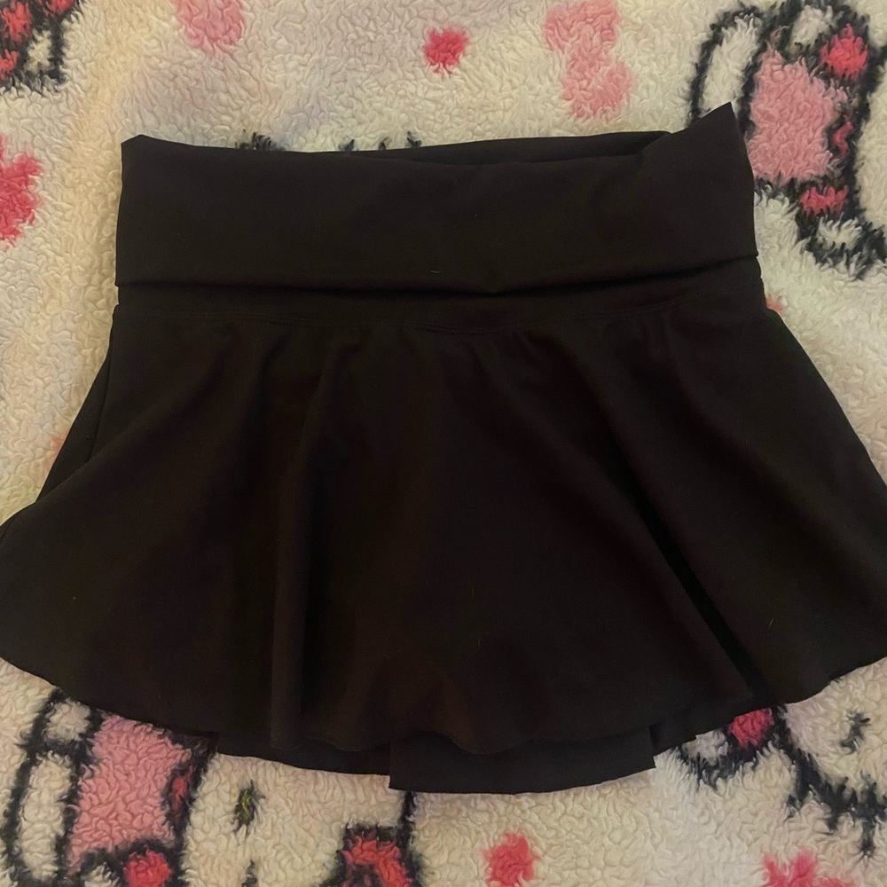 Garage Black Foldover Skort